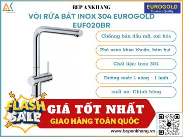 Vòi rửa bát inox 304 Eurogold EUF020BR